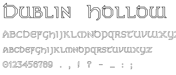 Dublin Hollow font